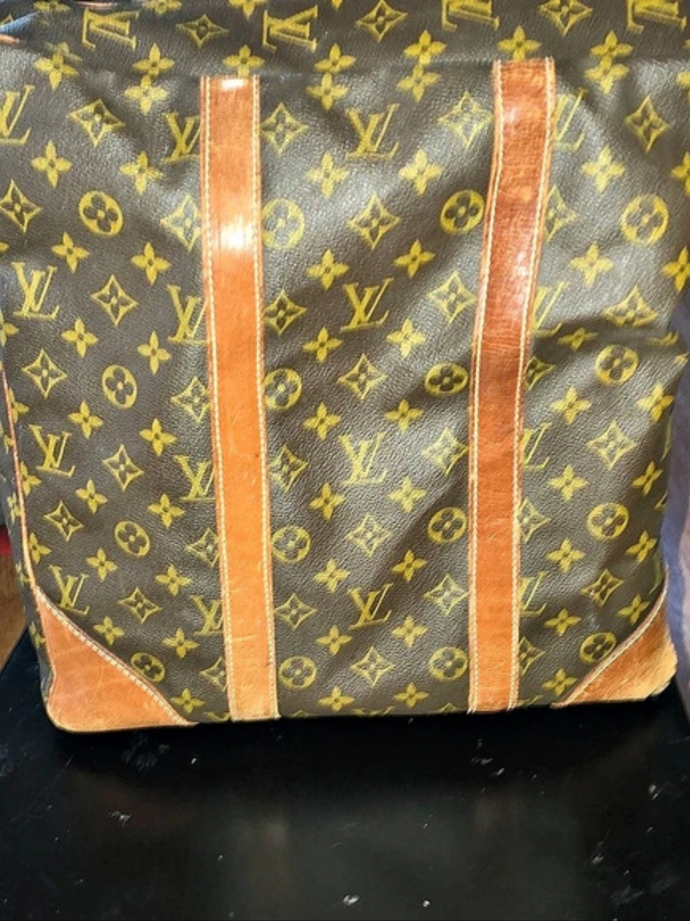 Louis Vuitton Sac Plat Monogram Brown & Tan Tote
